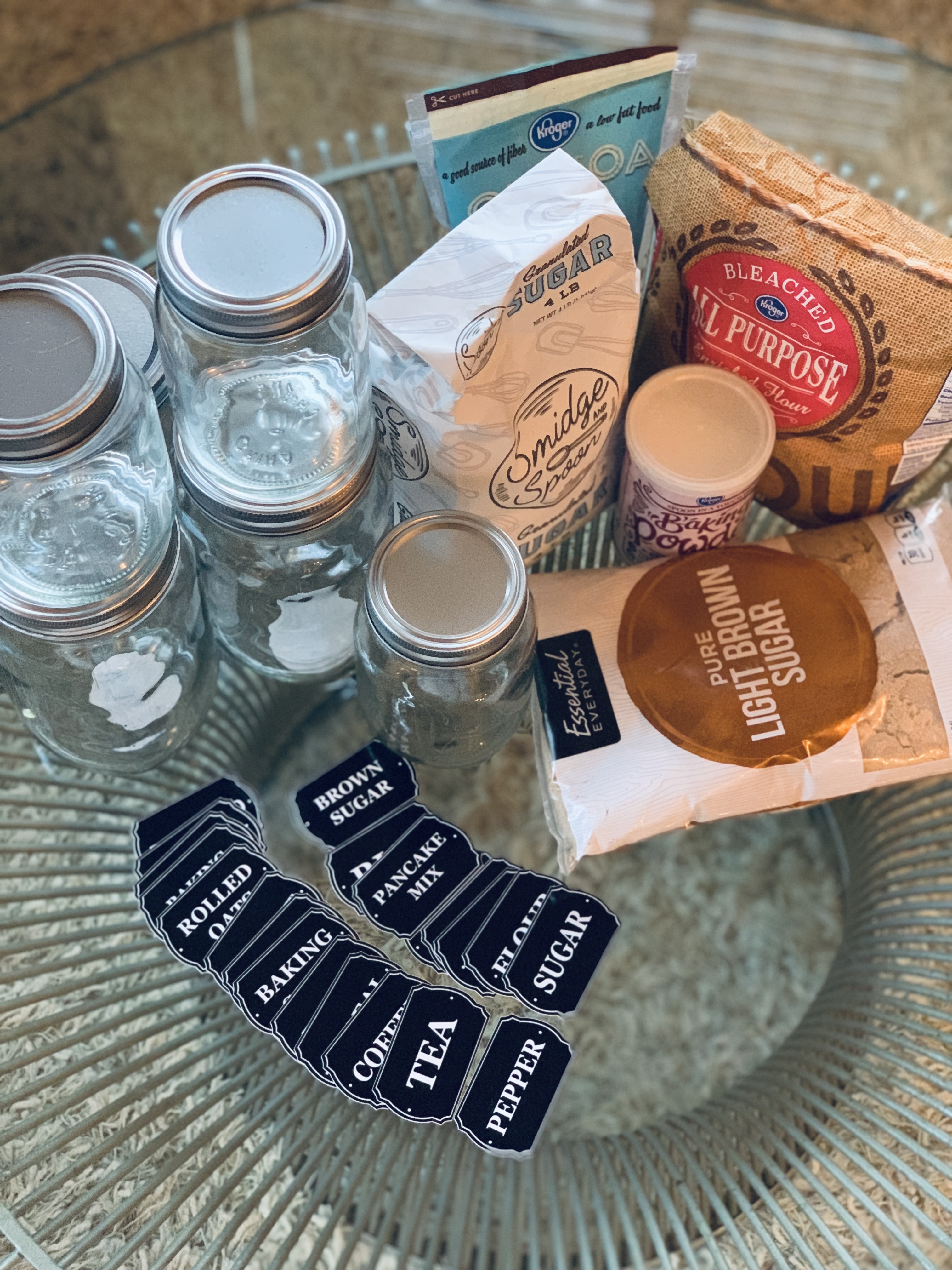 DIY Pantry Labels for Glass Jars 