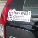 church die cut sticker