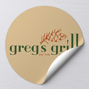 Greg's Grill Business Logo Sticker