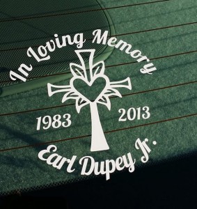 Custom In Loving Memory Sitcker