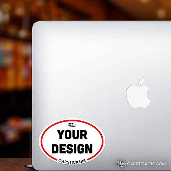 Oval Sticker Computer