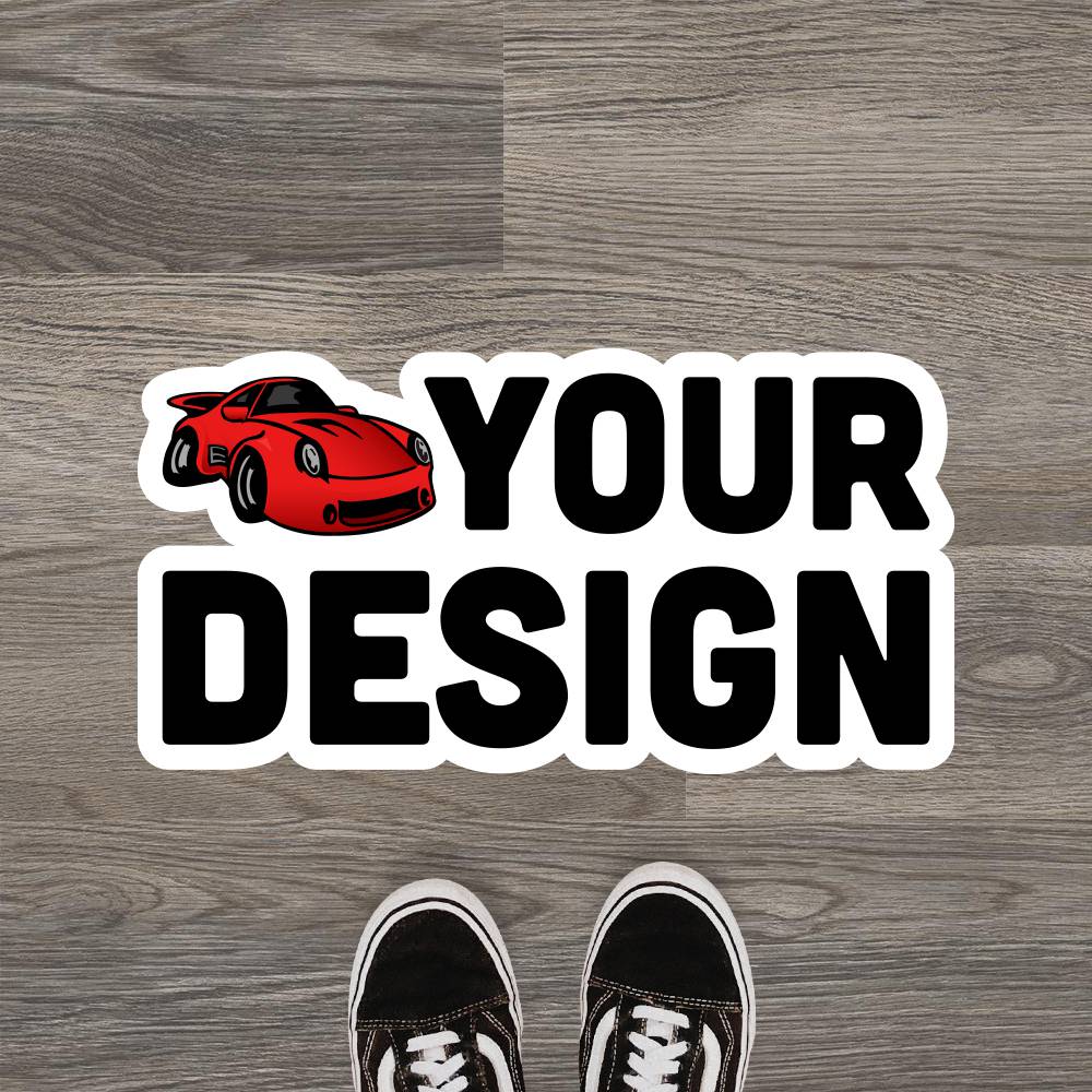 Custom Carpet Decal & Stickers - Durable Rug Graphics