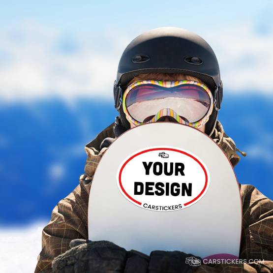 Oval Sticker Snowboard