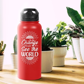 Laser Engraved 34 oz Water Bottles With Your Design - No Minimums