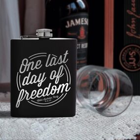 Custom bachelor party flask