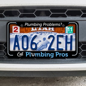 Plumbing Business Custom Digital License Plate Frame