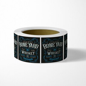 Whiskey Company Square Roll Labels