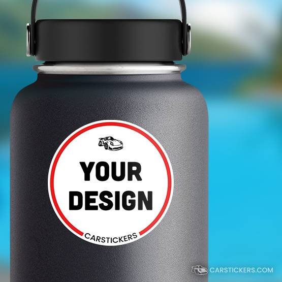 Circle Sticker Water Bottle