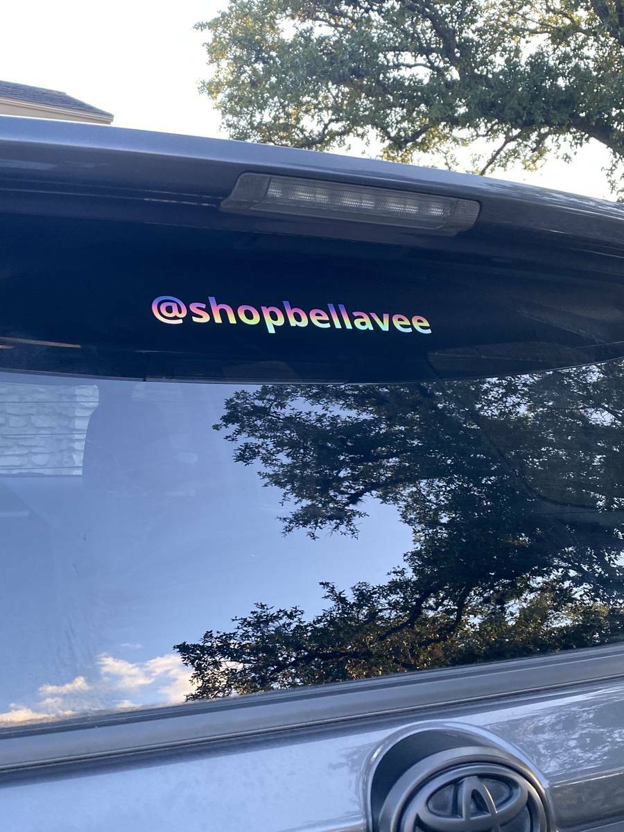 Veronica's photograph of their Holographic Transfer Stickers