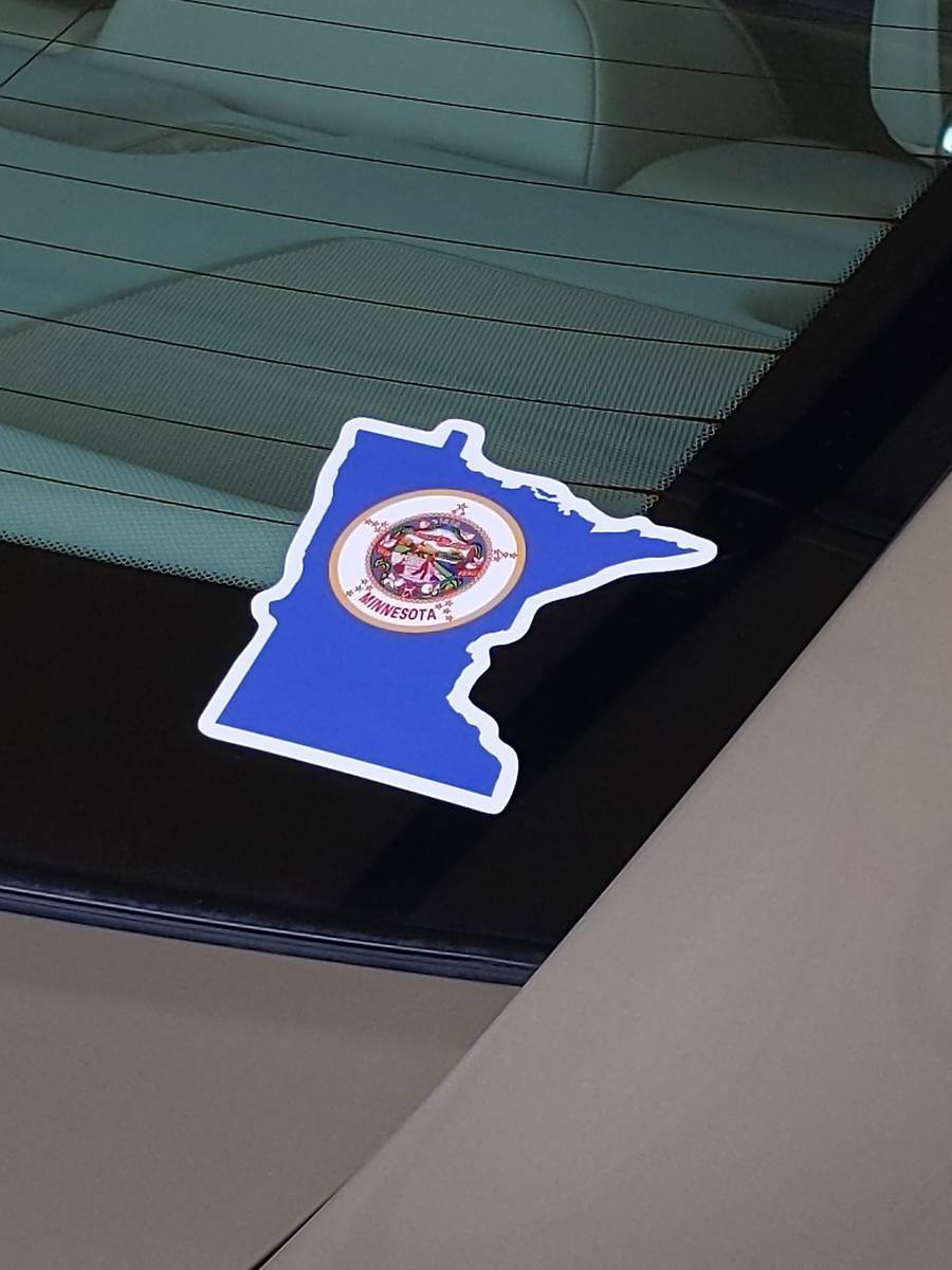 Darin's photograph of their Minnesota Flag State Sticker