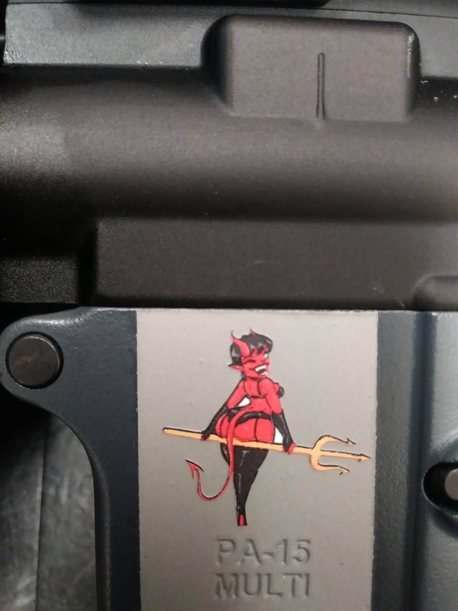 Caleb's photograph of their Custom Multi-Color Transfer Sticker Template