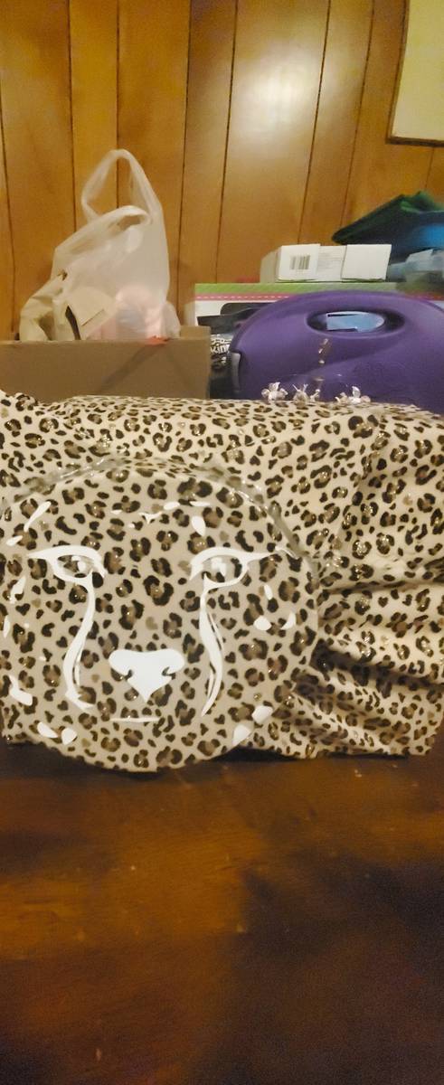 Steven's photograph of their Cheetah Print Face Sticker