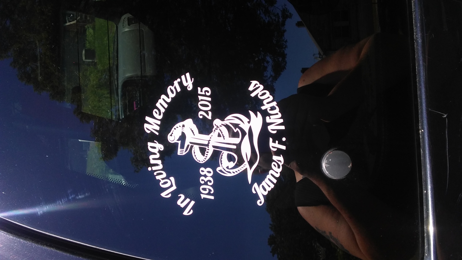 Jamie Nichols's photograph of their In Loving Memory Anchor Sticker