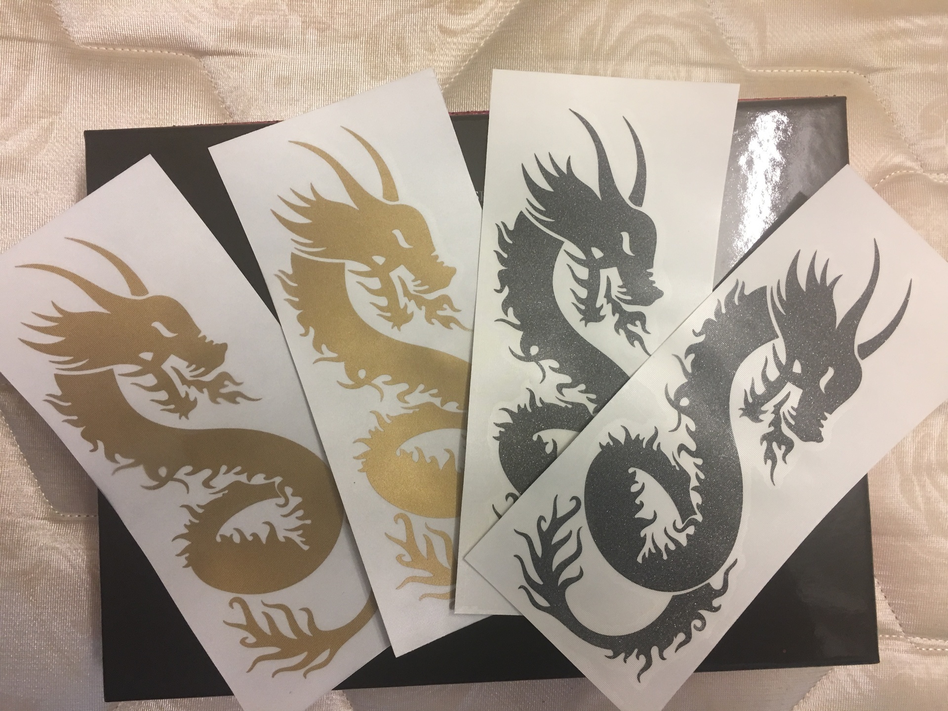 Erin's photograph of their Long Flaming Dragon Sticker