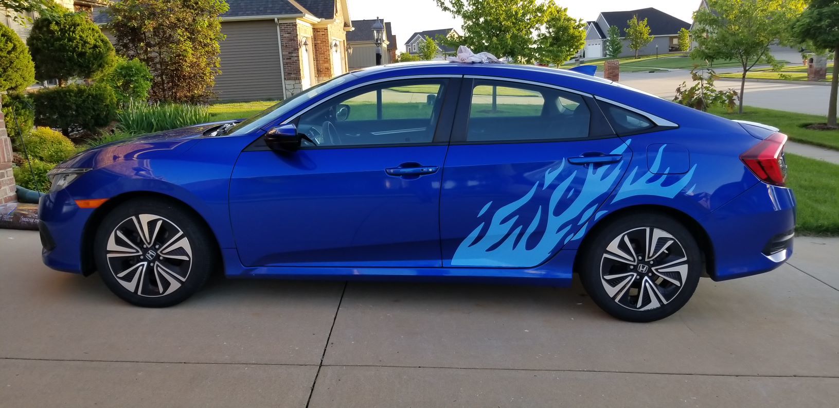 Sarah's photograph of their Custom One-Color Transfer Sticker Template