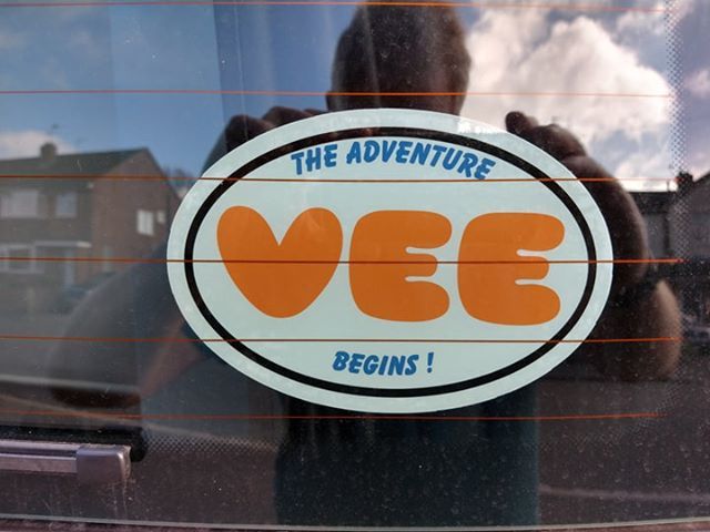 Graeme Young's photograph of their Custom Oval Stickers with Text