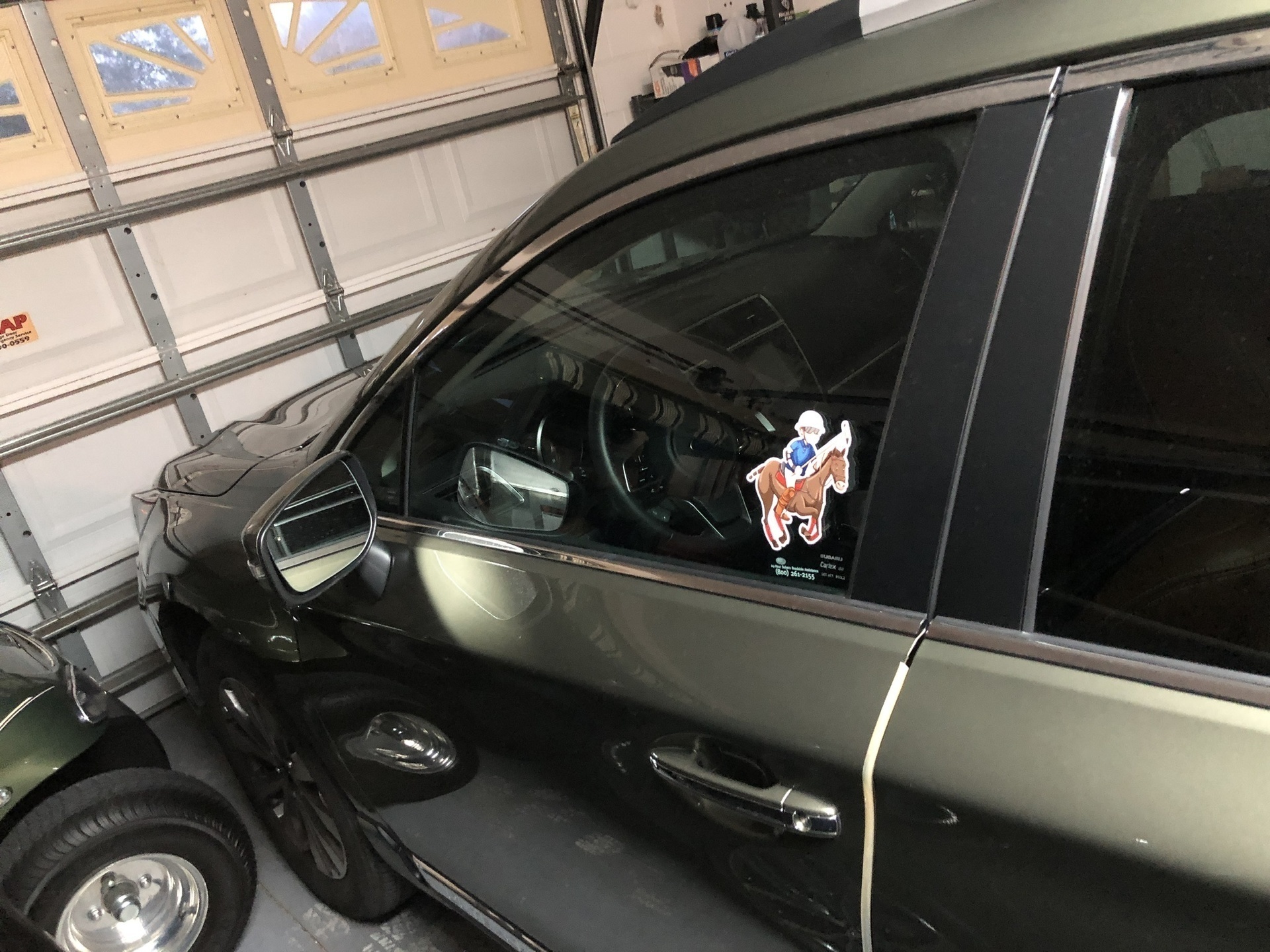 Gustavo's photograph of their Cartoon Man On Horse Playing Polo Sticker