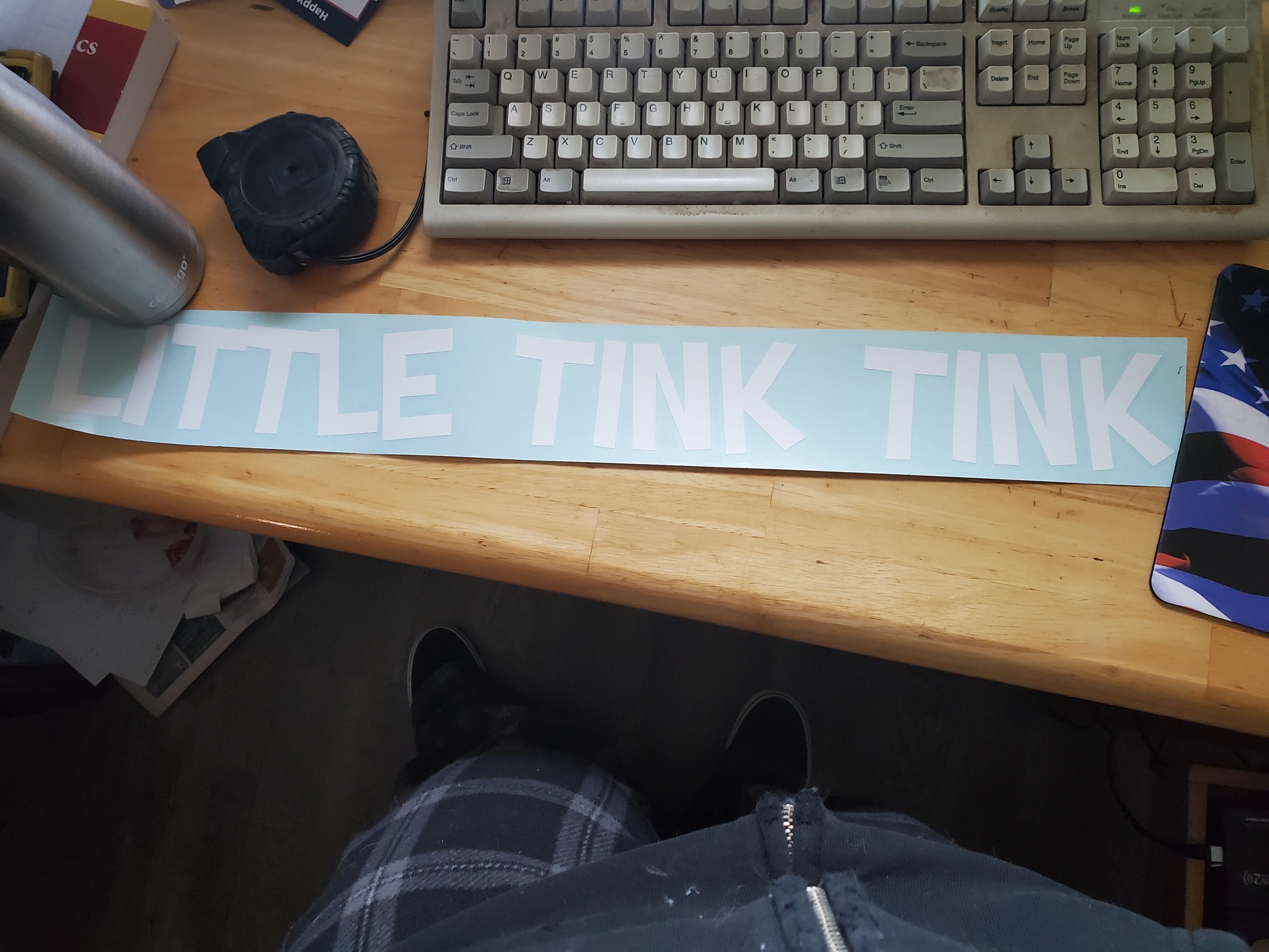 Sarah's photograph of their Vinyl Lettering