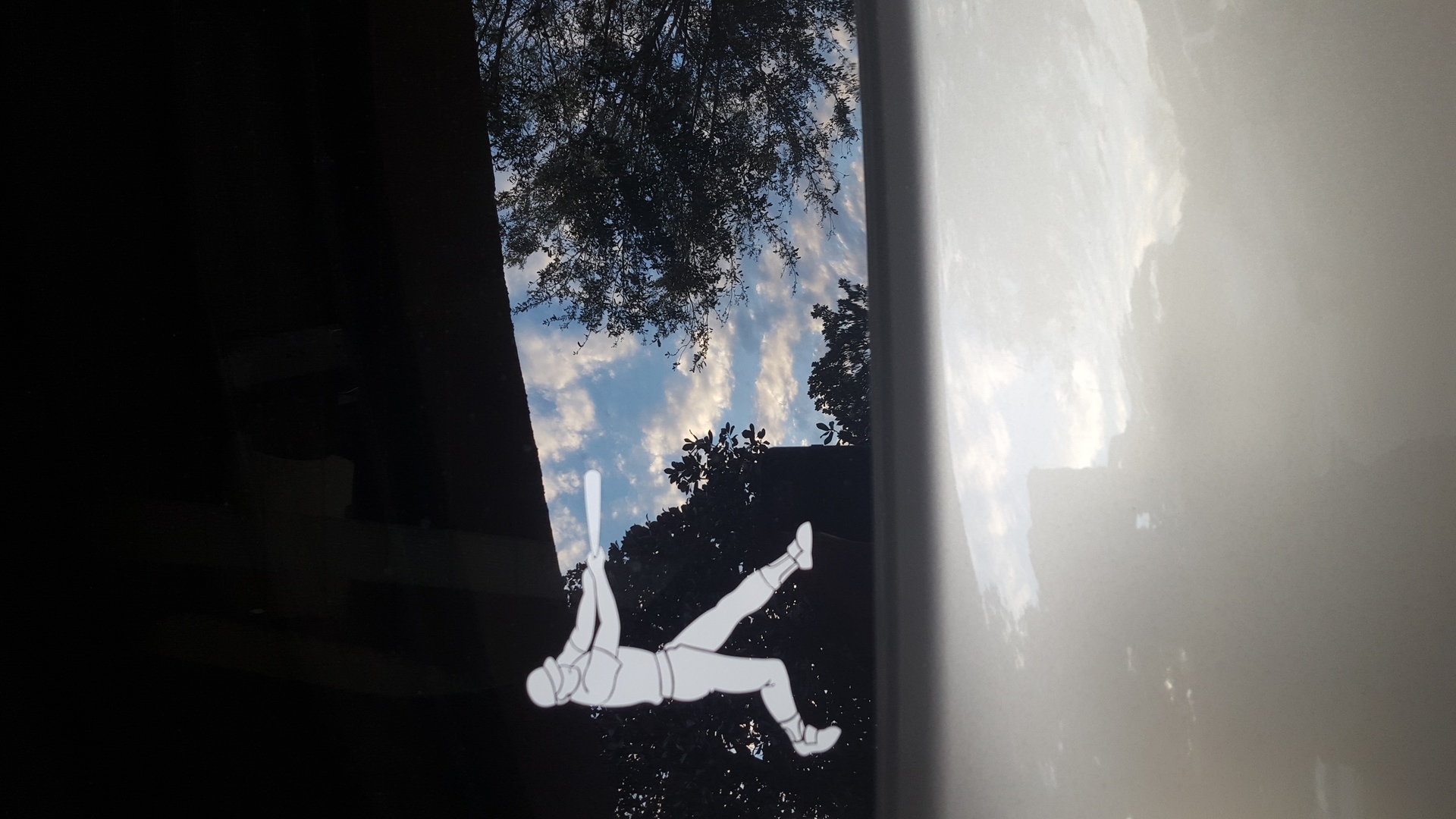 Debbie's photograph of their Baseball Player Swinging His Bat Sticker