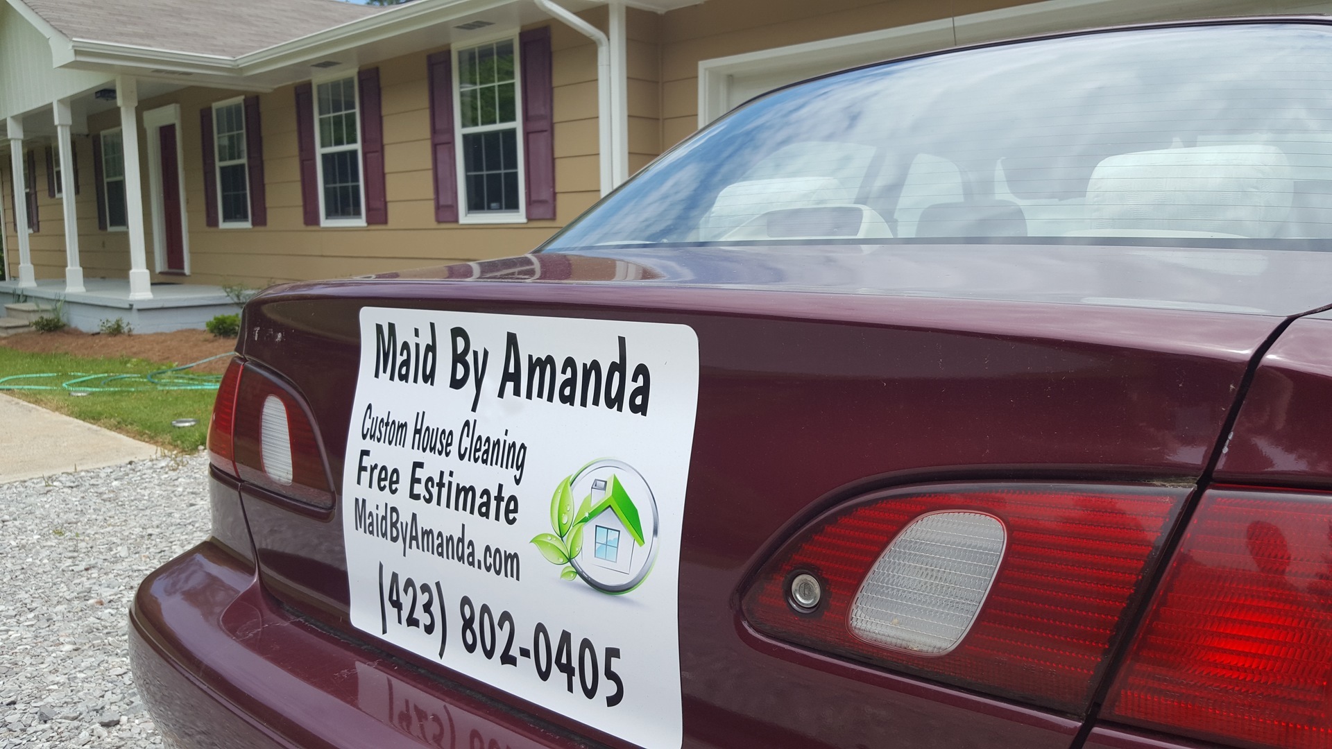 Amanda's photograph of their Blank Magnet Template