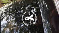 Michele's photograph of their In Loving Memory Ribbon Sticker