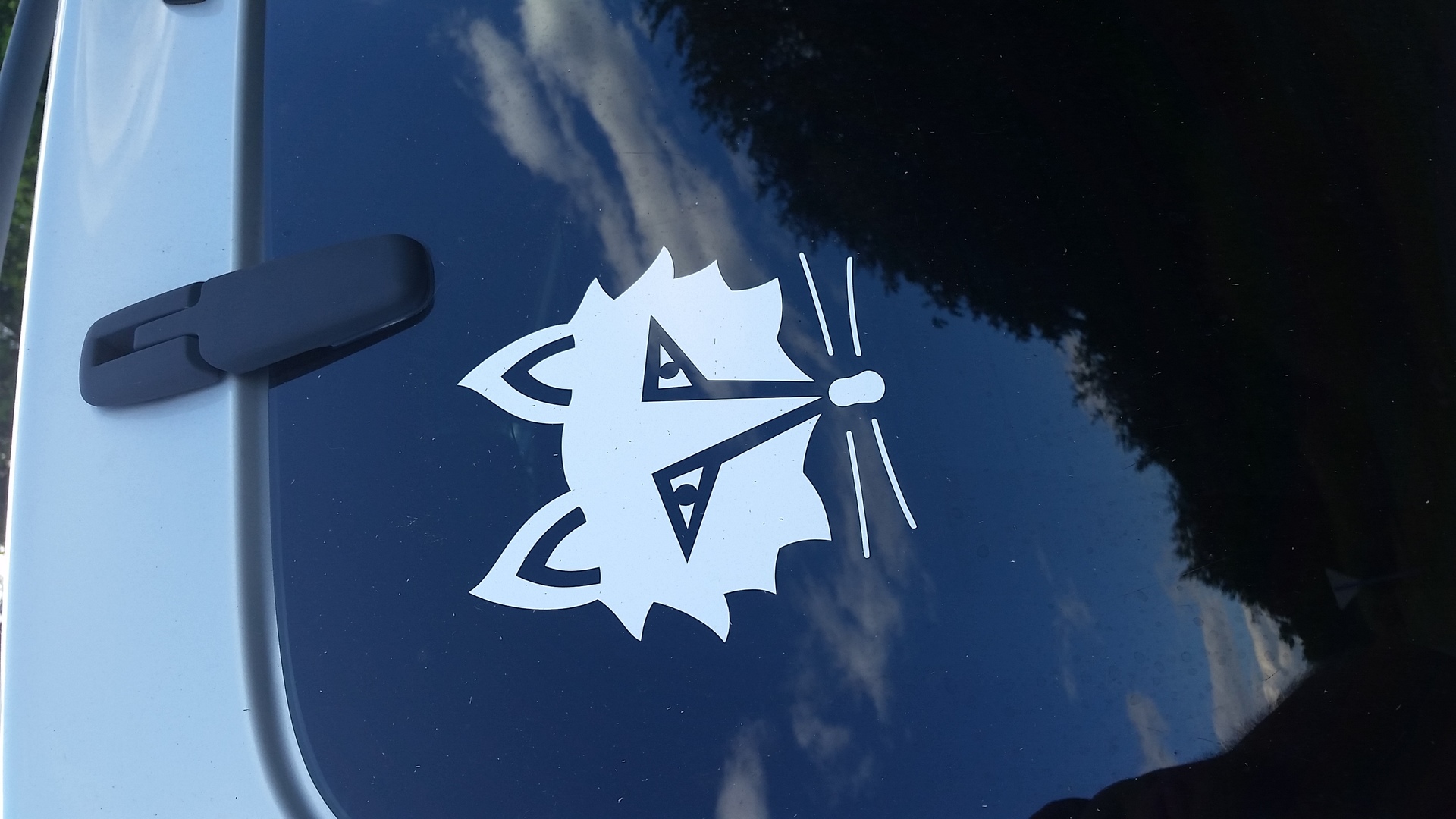 Charles's photograph of their Solemn Fox Face Sticker