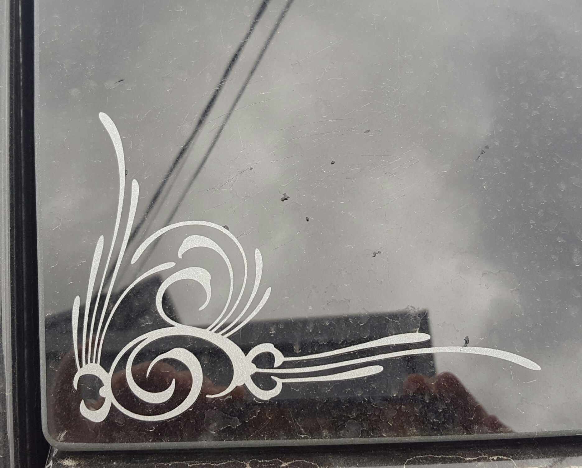 Amy's photograph of their Swirly Decorative Corner Sticker