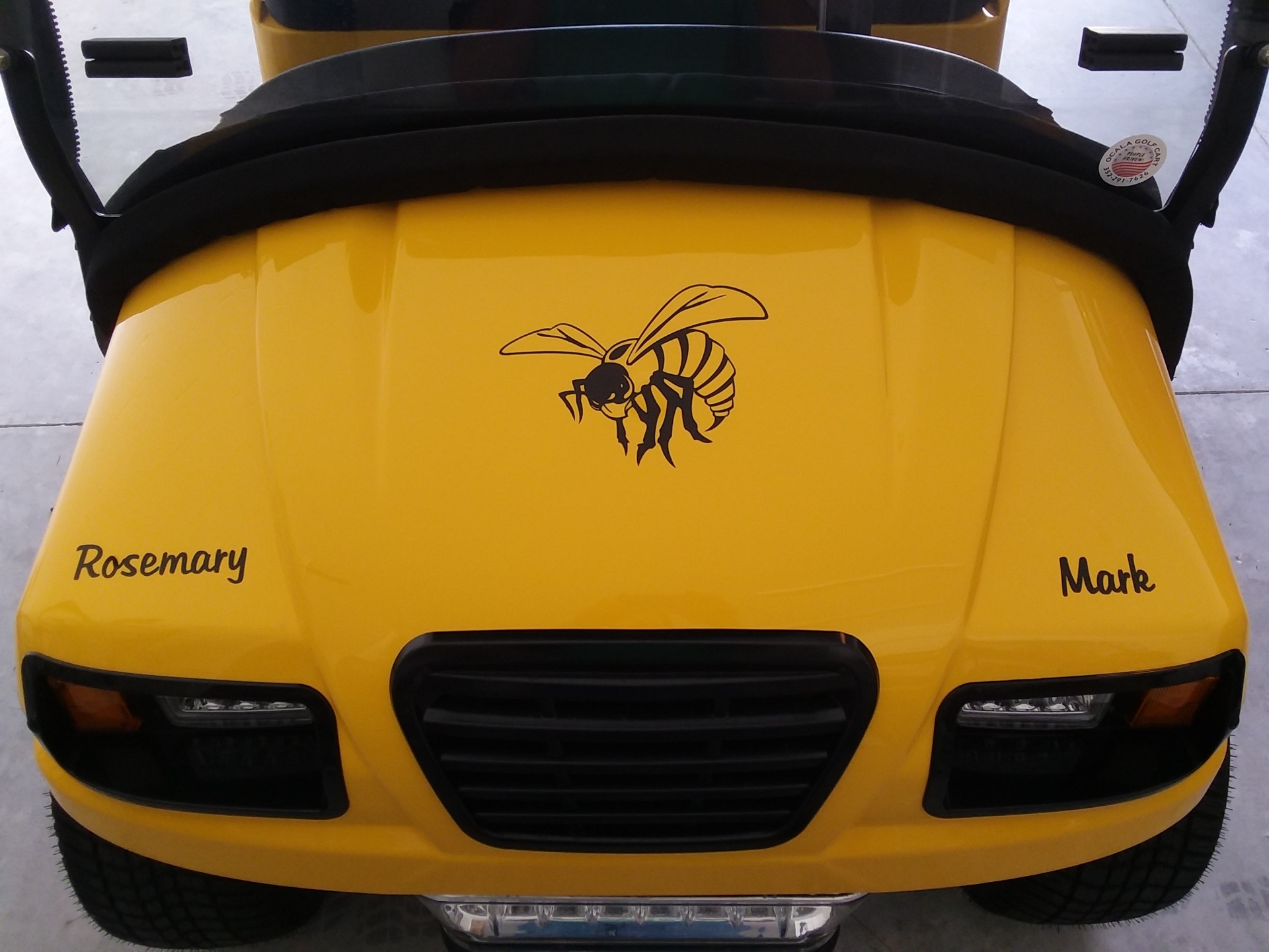 Mark's photograph of their Hornet Bee Sticker