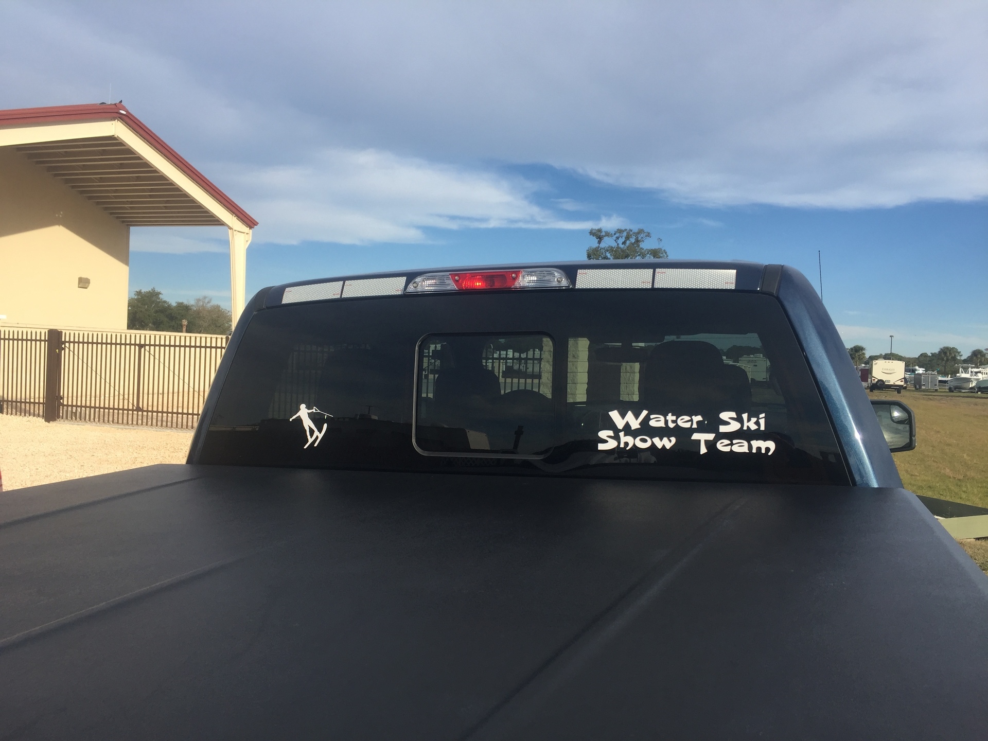 Joe's photograph of their Boat Port Sticker
