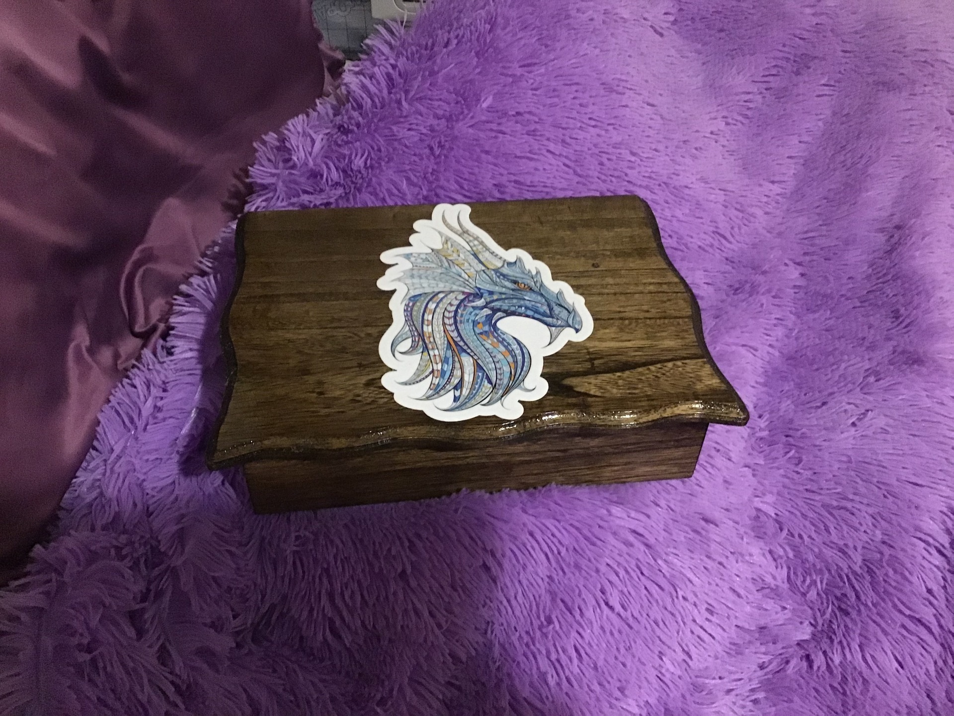Elaine's photograph of their Mosaic Dragon Sticker