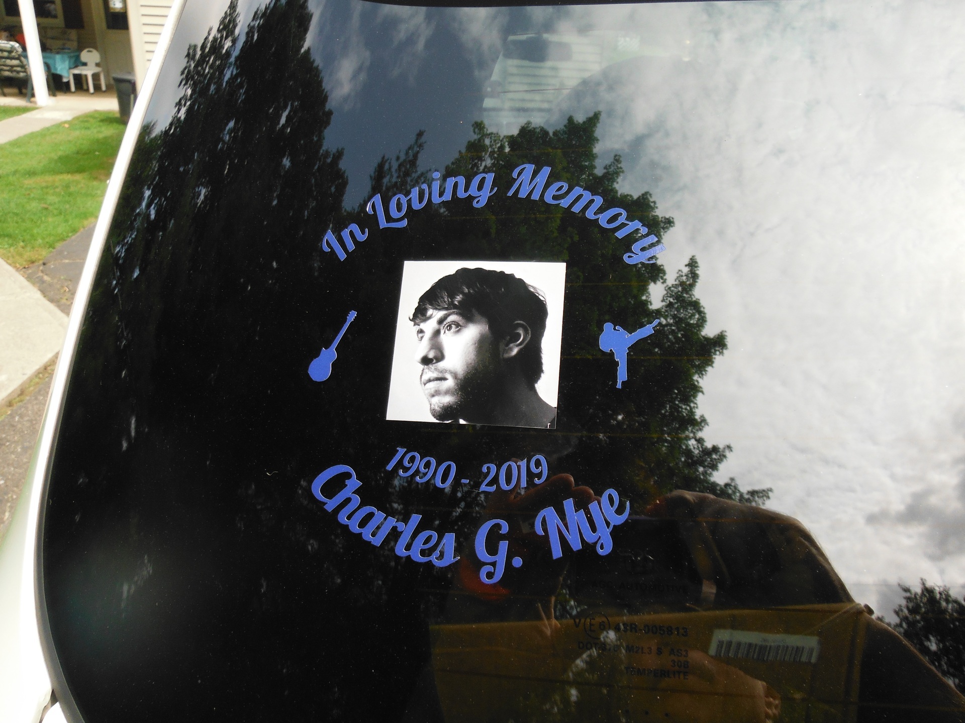 Charles's photograph of their Custom In Loving Memory with Any Photo Sticker