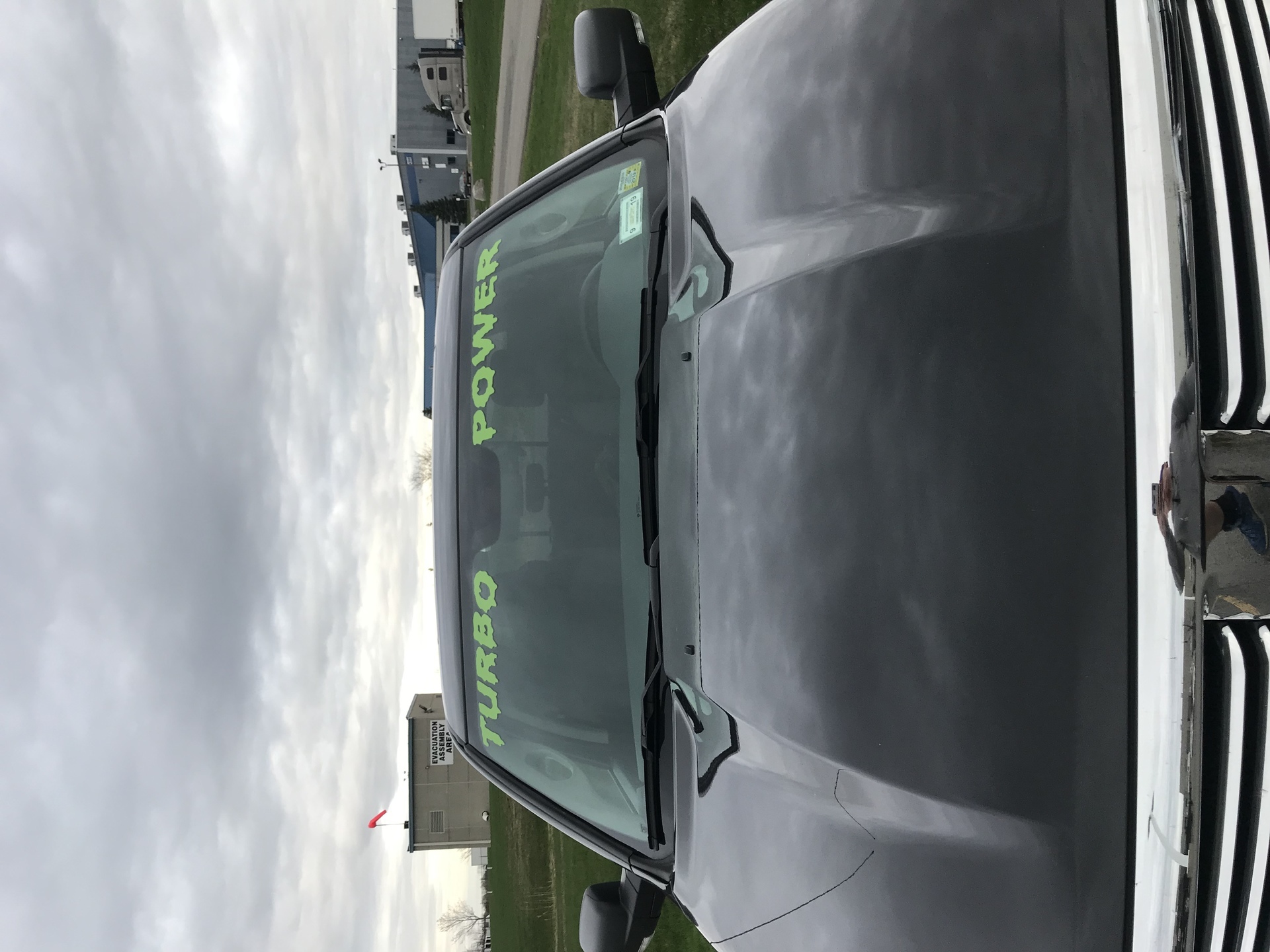 Scott's photograph of their Windshield Stickers