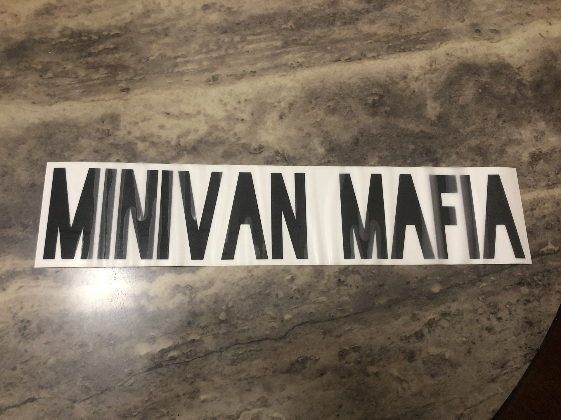 Kyle's photograph of their Vinyl Lettering