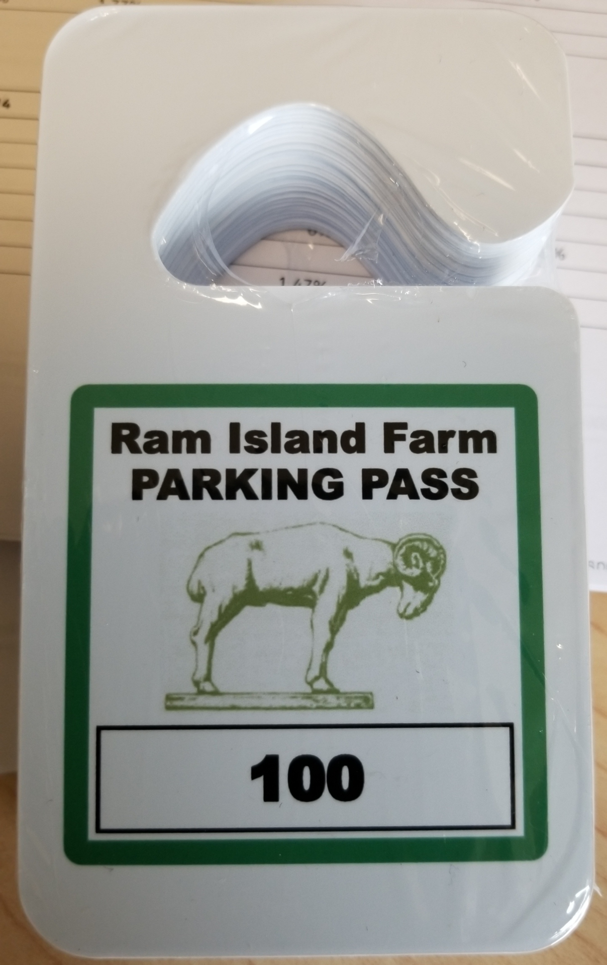 Claudia's photograph of their Custom Standard Hang Tag Parking Permit