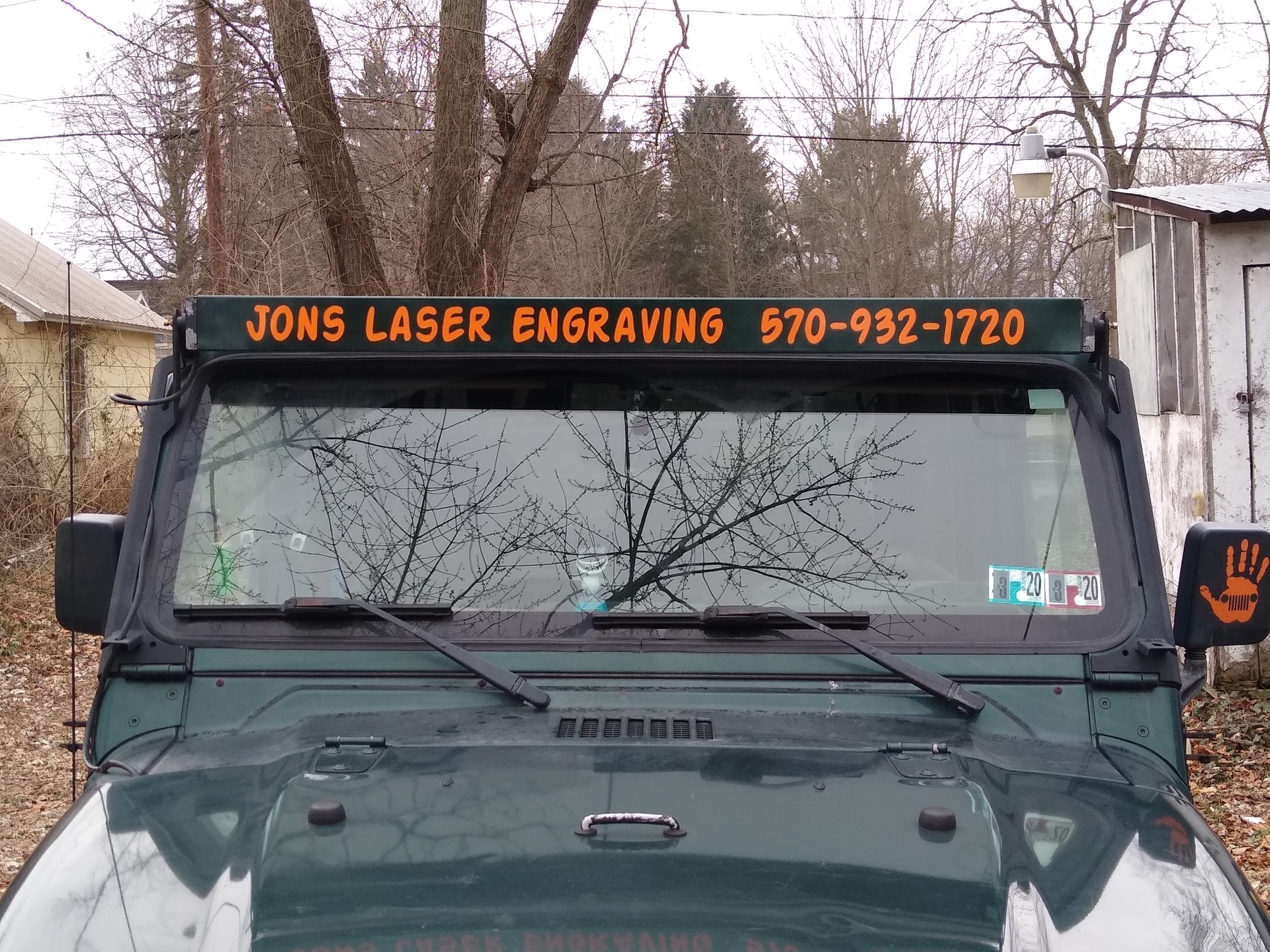 Jonathan's photograph of their Vinyl Lettering