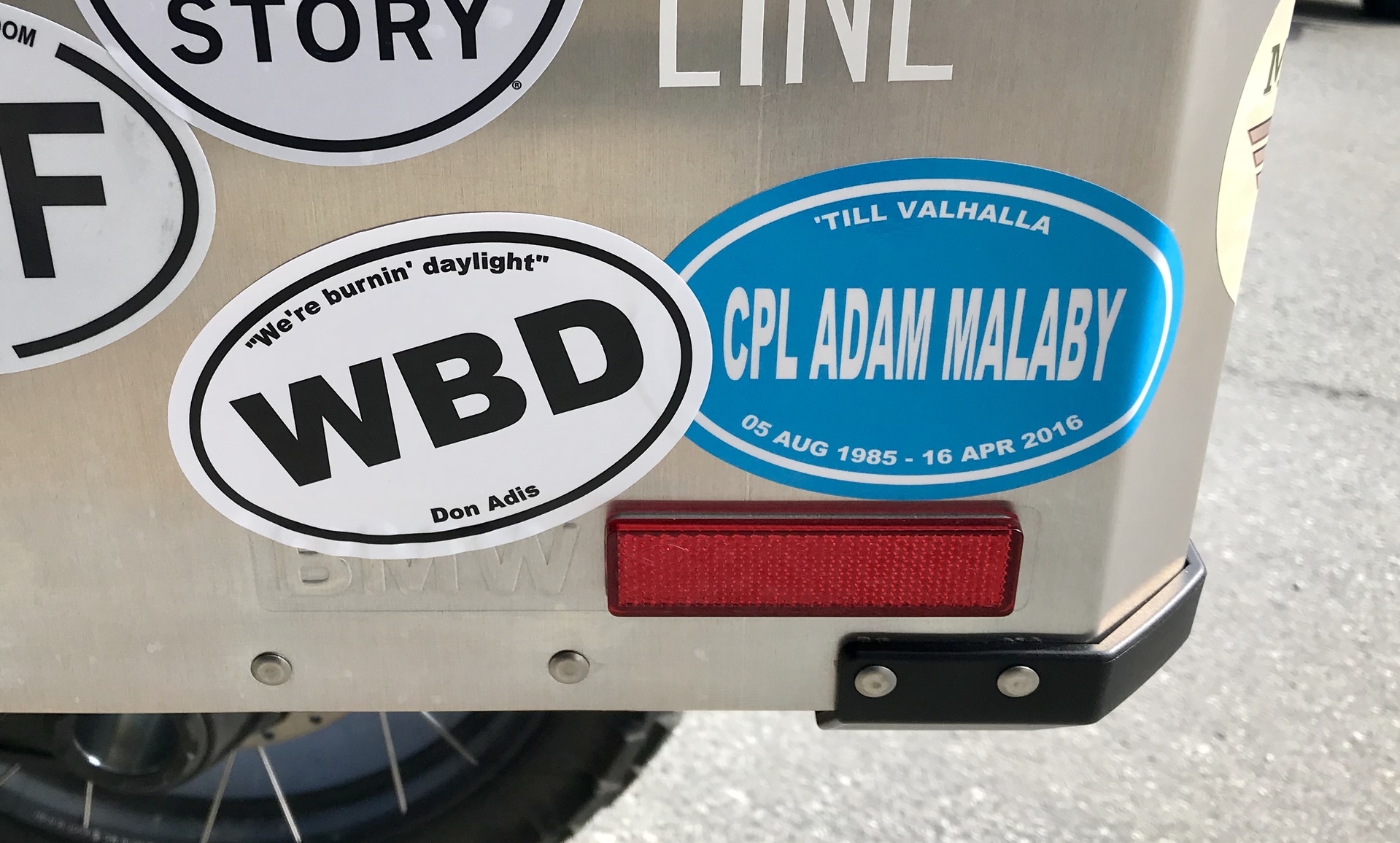 Stephen's photograph of their Custom Printed Oval Stickers