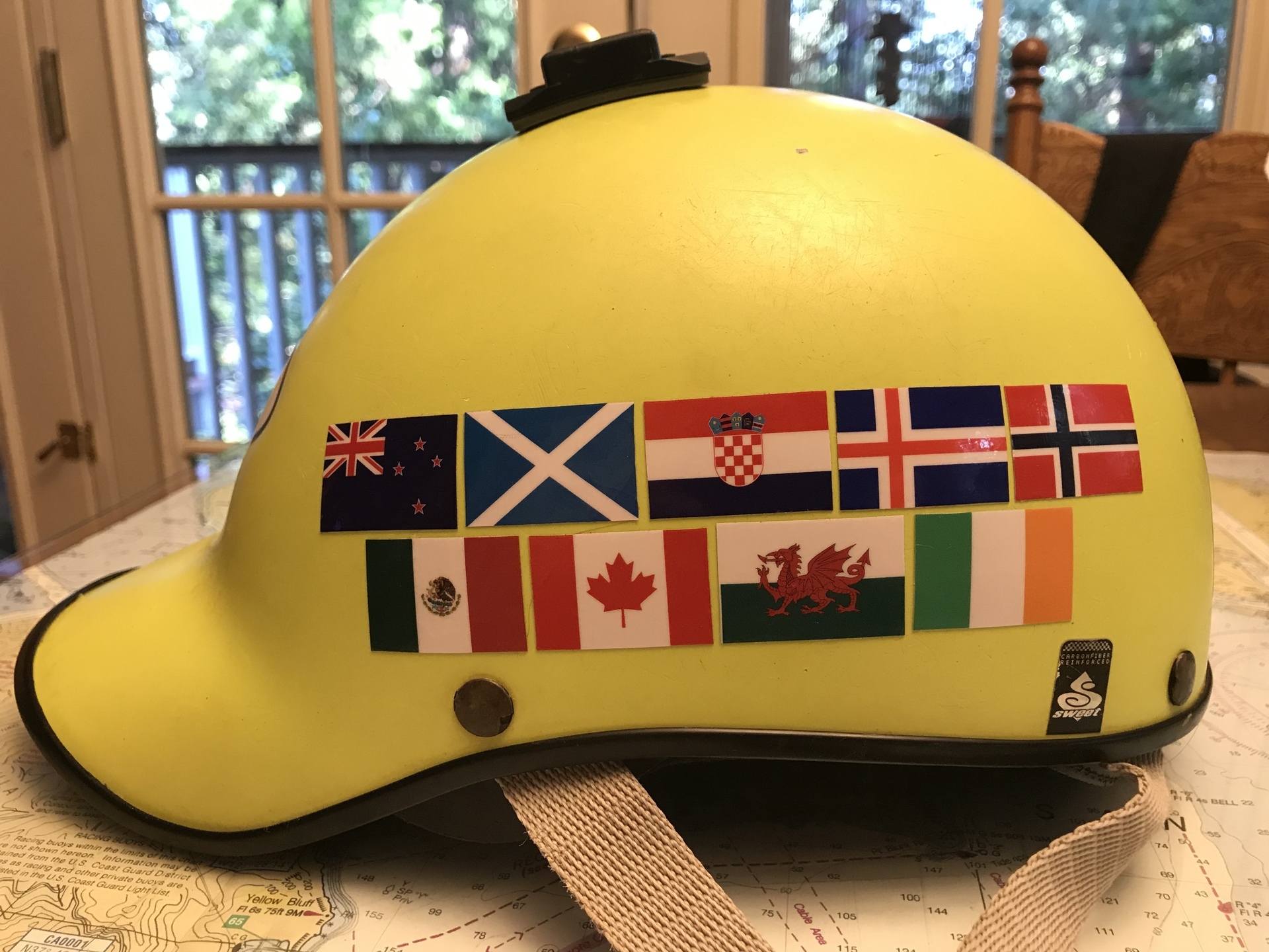 Donna's photograph of their Helmet Stickers