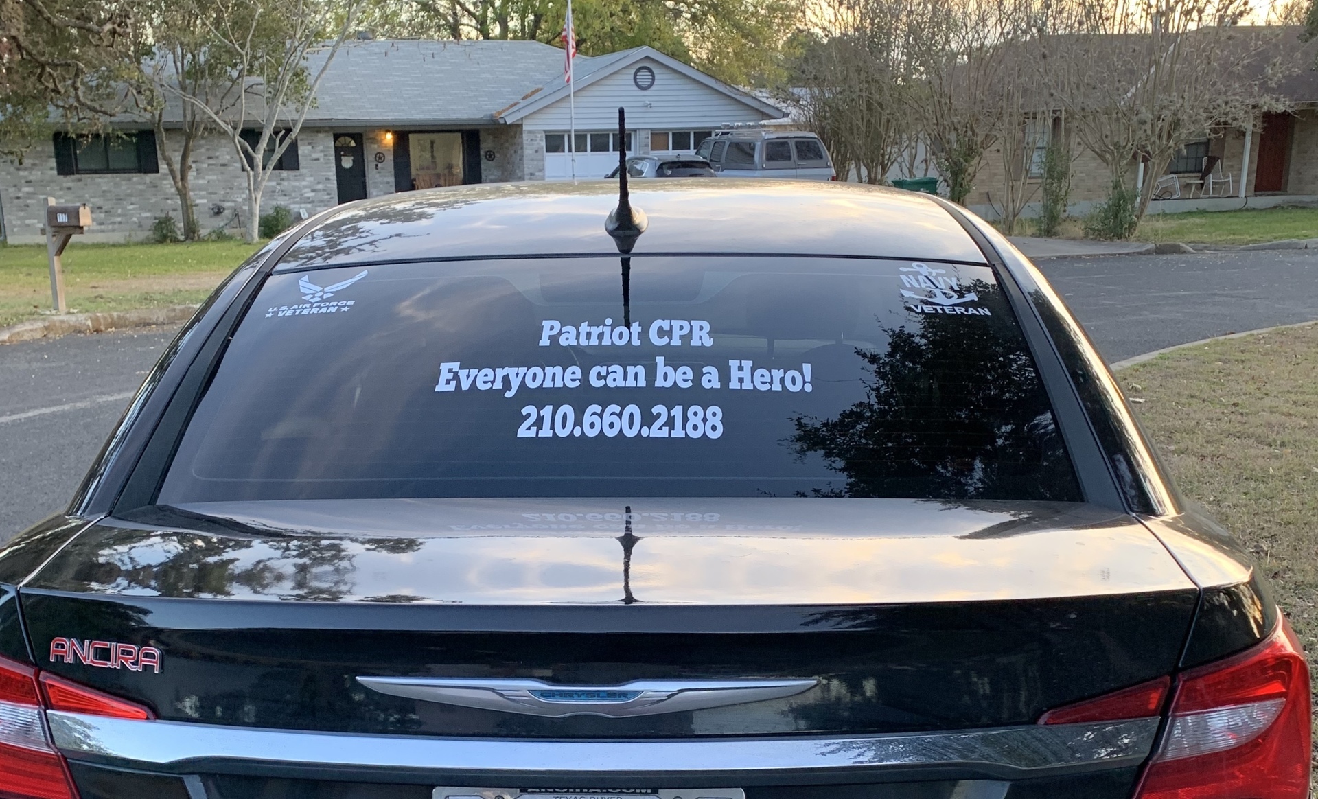 Scott's photograph of their Vinyl Lettering