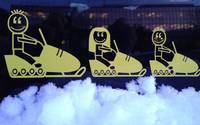 Jennifer's photograph of their Snowmobile Dad Family Sticker