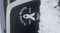 Robert's photograph of their In Loving Memory Ribbon Sticker