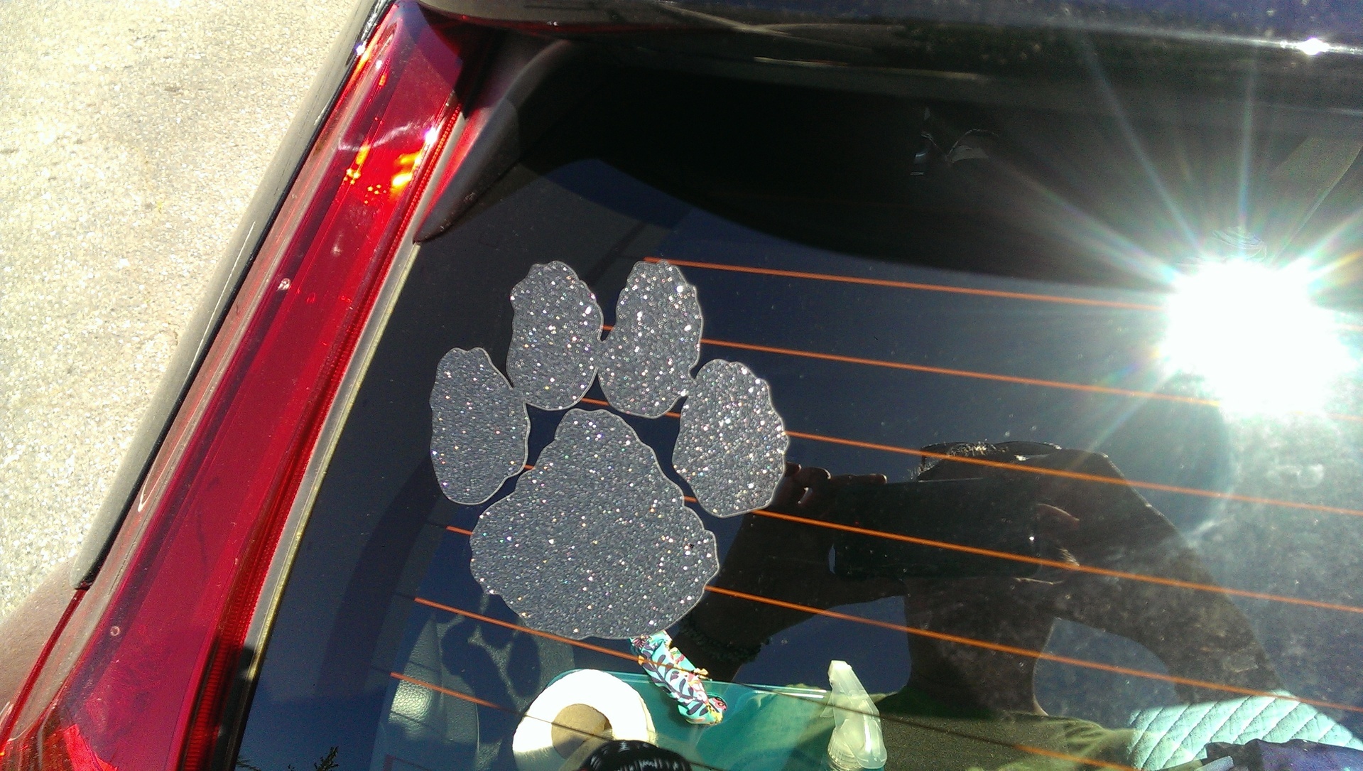 Ashley's photograph of their One Paw Print Sticker
