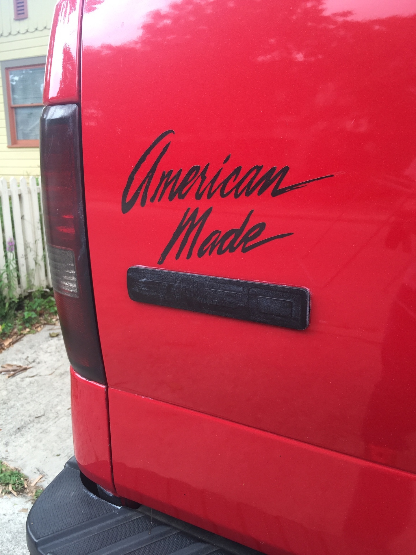 Brendan's photograph of their American Made Vinyl Lettering Sticker