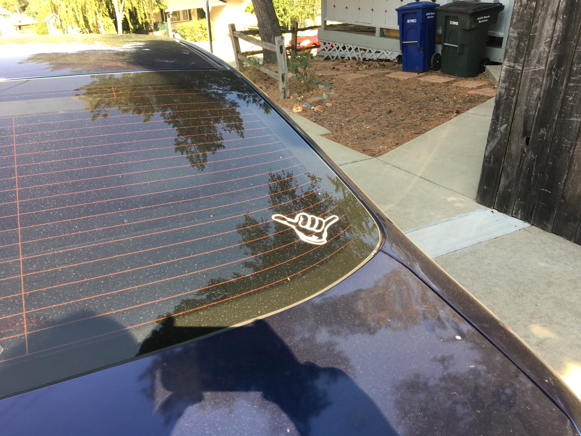 marty's photograph of their Hang Loose Shaka Sticker