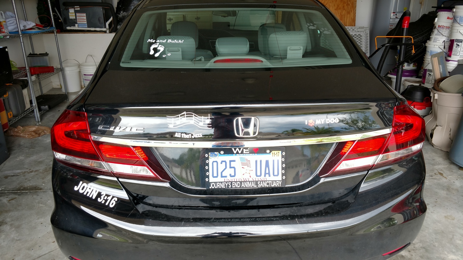 Leonard's photograph of their John 3:16 Sticker