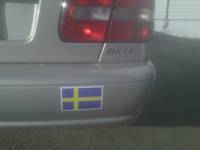 Tom's photograph of their Sweden Flag Sticker