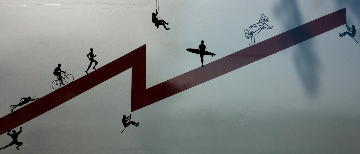 Christine's photograph of their Triathlon, Swimmer, Biker, Runner Sticker