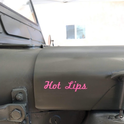Stephen's photograph of their Vinyl Lettering