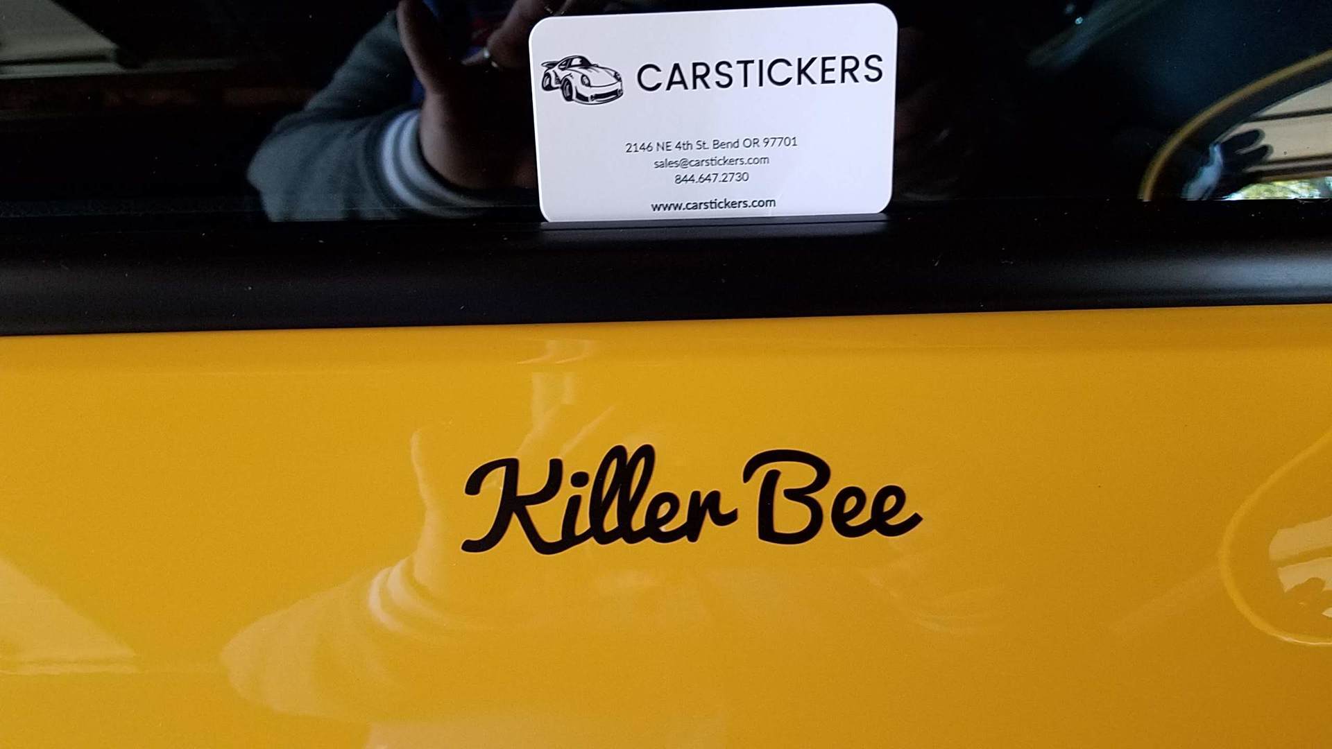 Richard's photograph of their Vinyl Lettering
