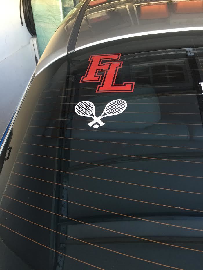 Laura's photograph of their Tennis Racquets And Ball Sticker