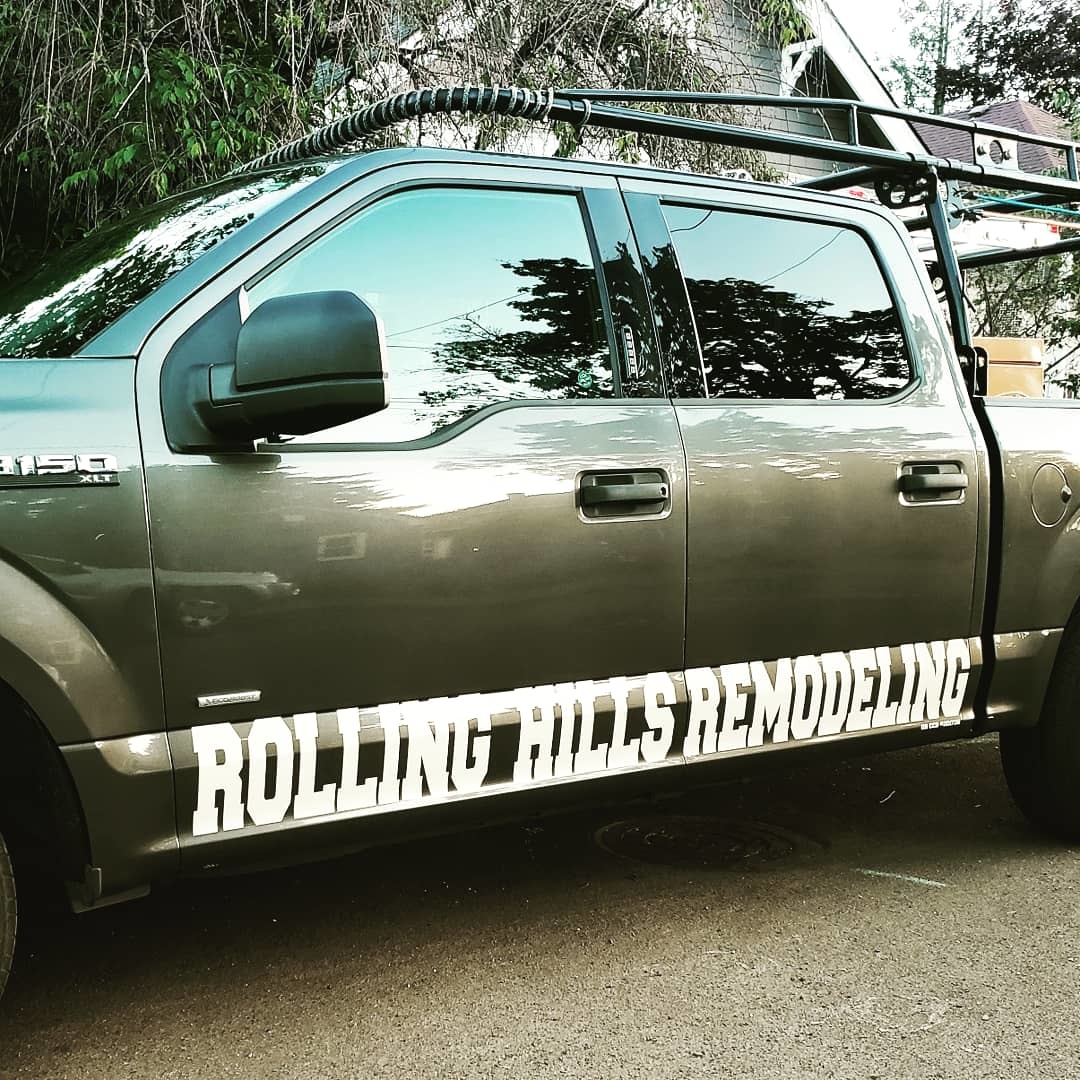 Brandon's photograph of their Vinyl Lettering